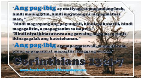 bible verse about love tagalog|Corinthians 13:4.